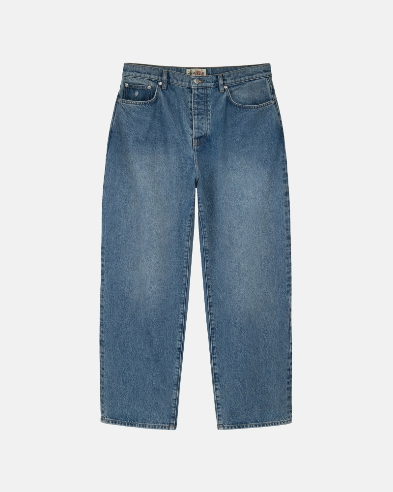 Stussy Denim Big O Men\'s Jeans Blue | IL0000518