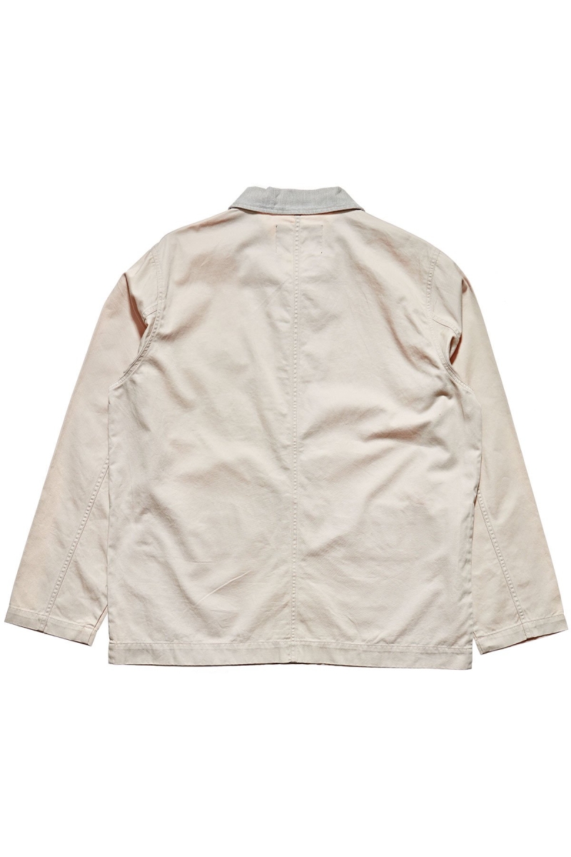 Stussy Denim Chore Coat Men's Jackets White | IL0000336