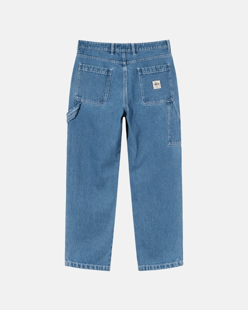 Stussy Denim Men's Work Pants Blue | IL0000556