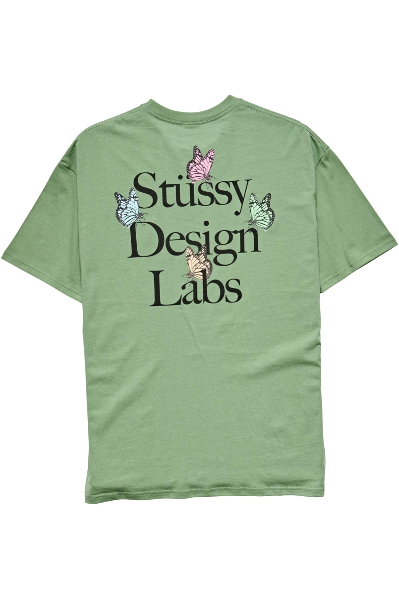 Stussy Design Labs SS Men's T Shirts Green | IL0000148