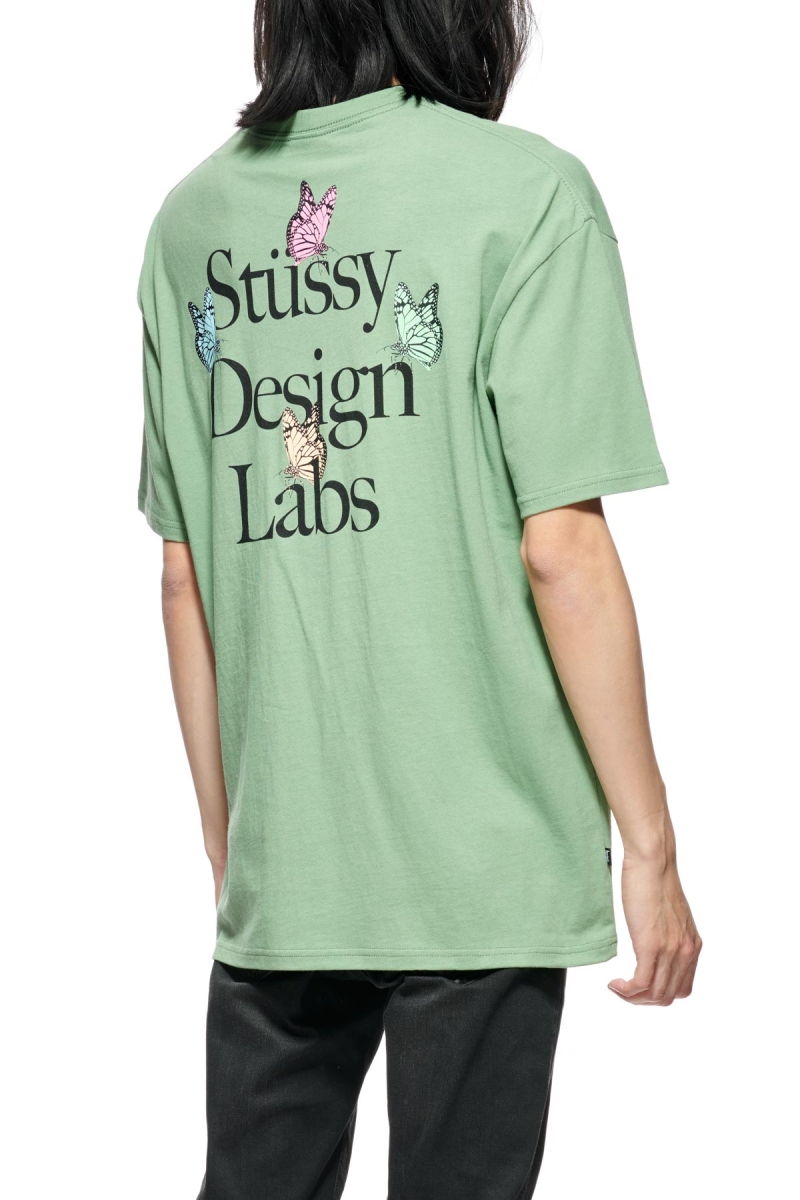 Stussy Design Labs SS Men's T Shirts Green | IL0000148