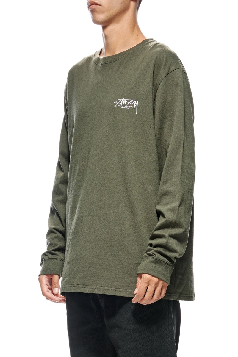 Stussy Design Men's Sweatshirts Green | IL0000915