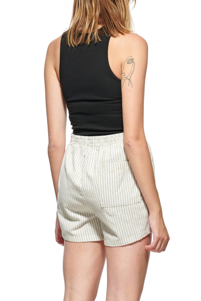 Stussy Designs Linen Short Women's Shorts Grey | IL0000639