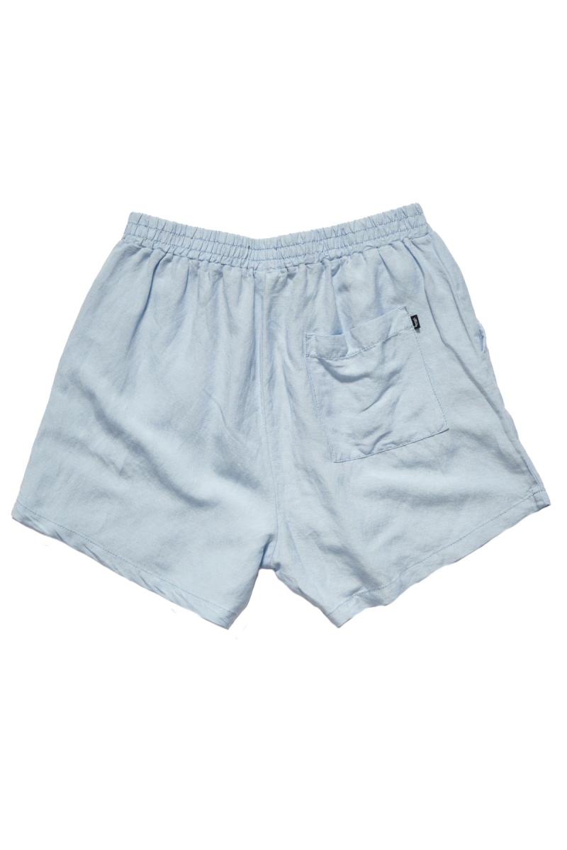 Stussy Designs Linen Short Women's Shorts Blue | IL0000640