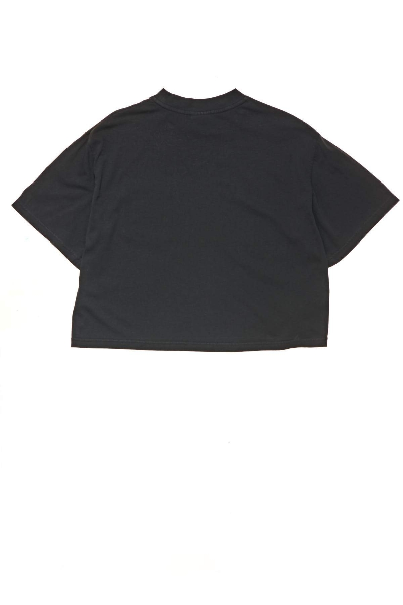 Stussy Designs Pocket Boxy Women's T Shirts Black | IL0000153