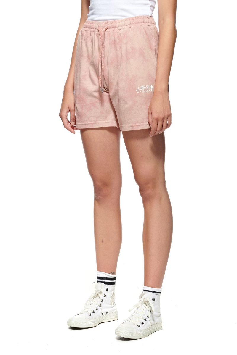 Stussy Designs Rugby Marble Women's Shorts Pink | IL0000643