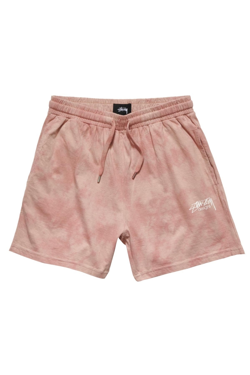 Stussy Designs Rugby Marble Women\'s Shorts Pink | IL0000643