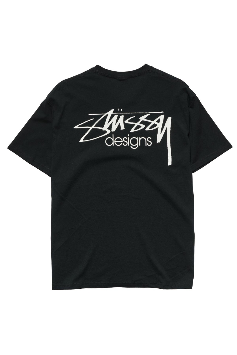 Stussy Designs SS Tee Men's Sportswear Black | IL0000757