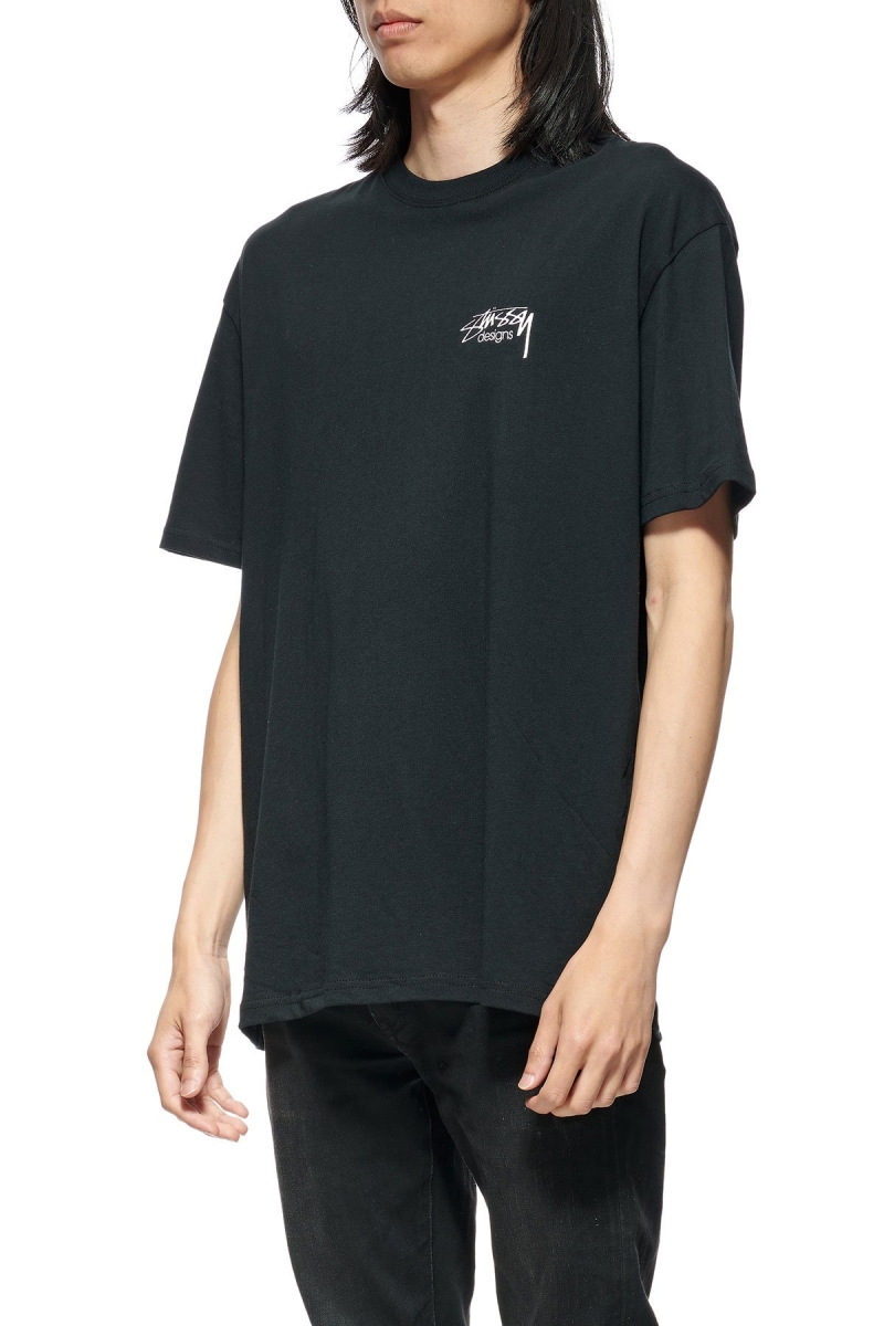 Stussy Designs SS Tee Men's Sportswear Black | IL0000757