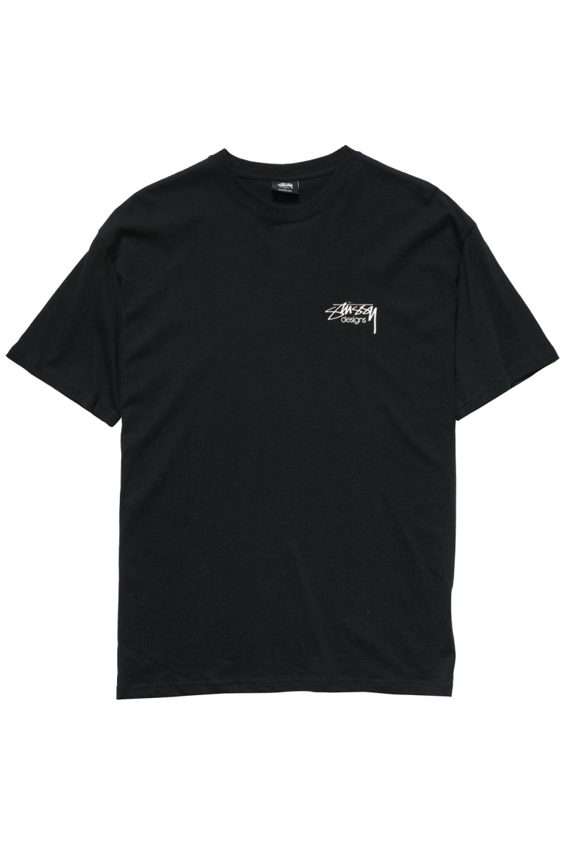 Stussy Designs SS Tee Men\'s Sportswear Black | IL0000757