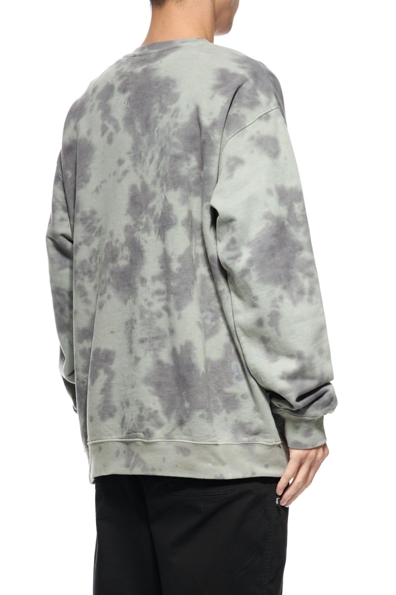 Stussy Designs Tie Dye Crew Men's Sweaters Green | IL0000834