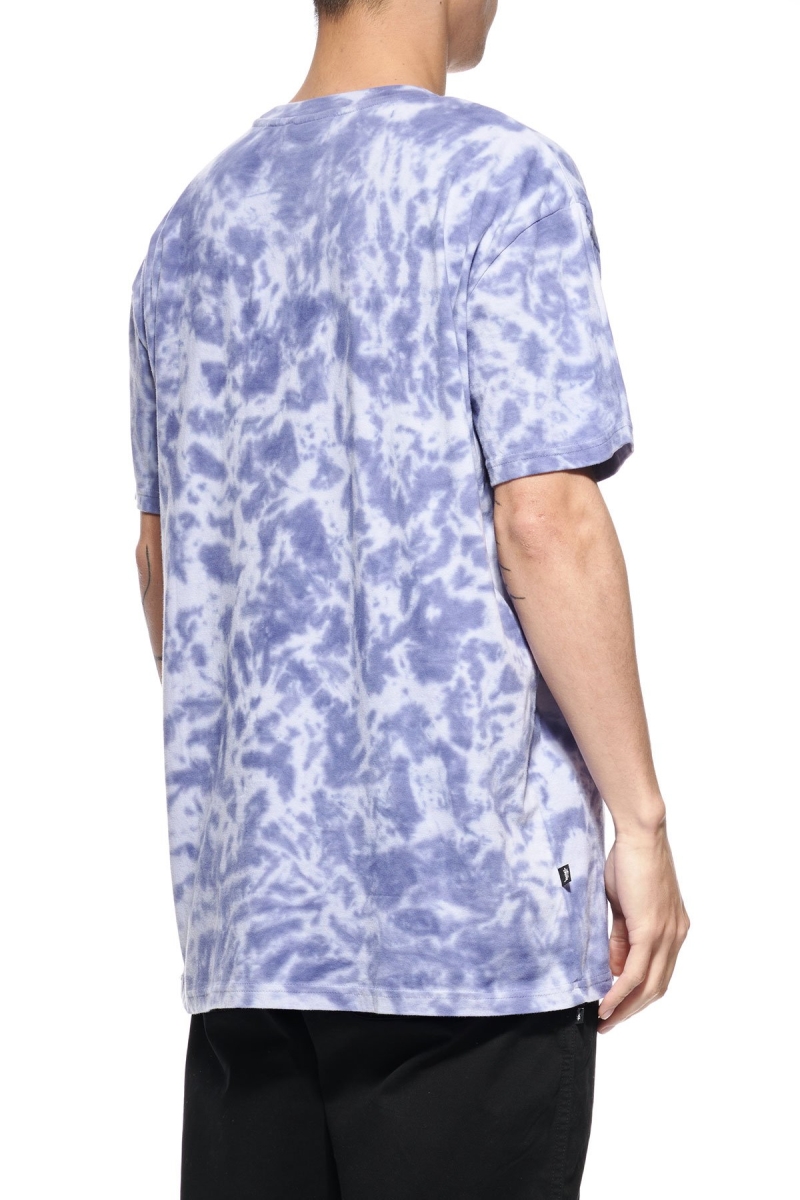 Stussy Designs Tie Dye Men's T Shirts Blue | IL0000155