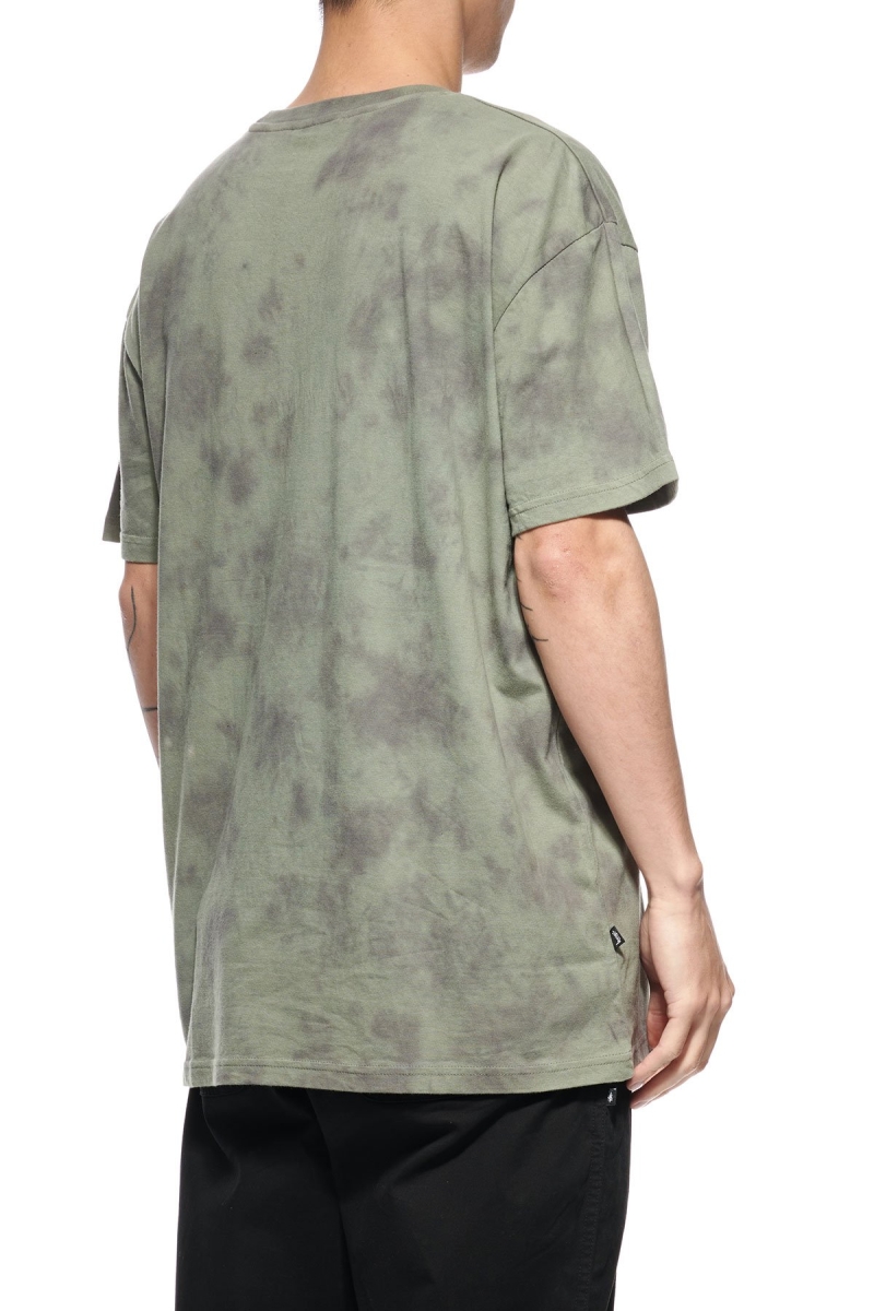 Stussy Designs Tie Dye Men's T Shirts Green | IL0000154