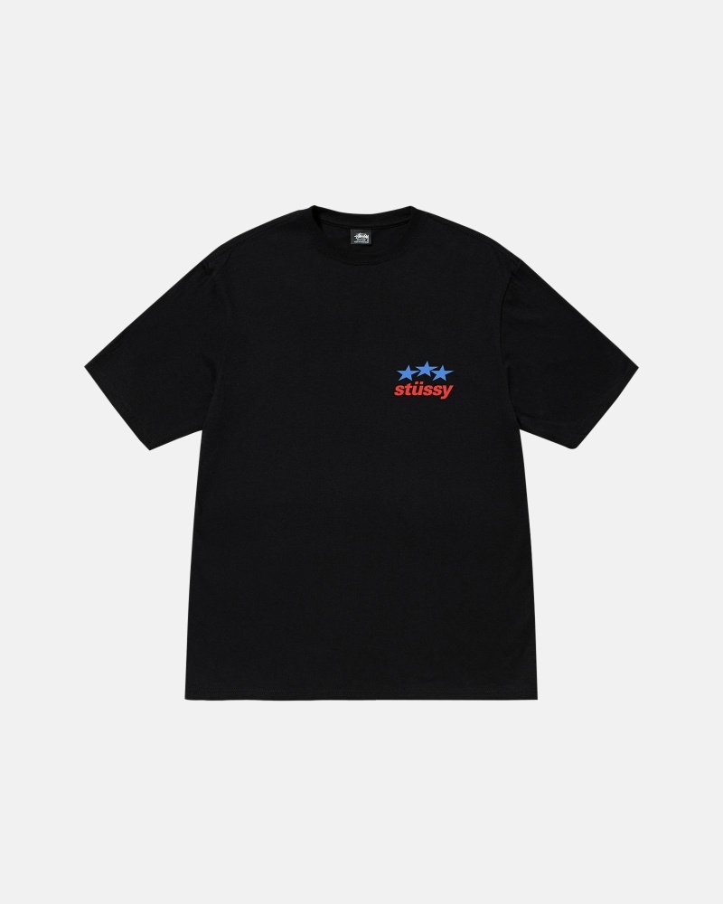 Stussy Designs USA Men's T Shirts Black | IL0000158