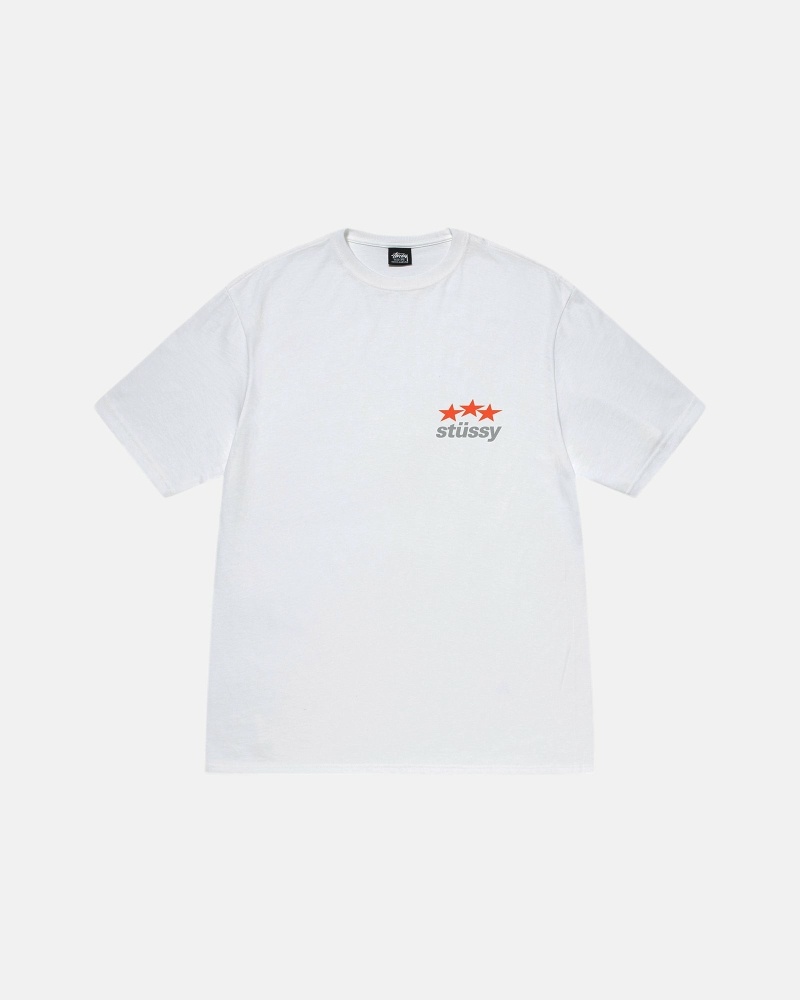 Stussy Designs USA Men's T Shirts White | IL0000156