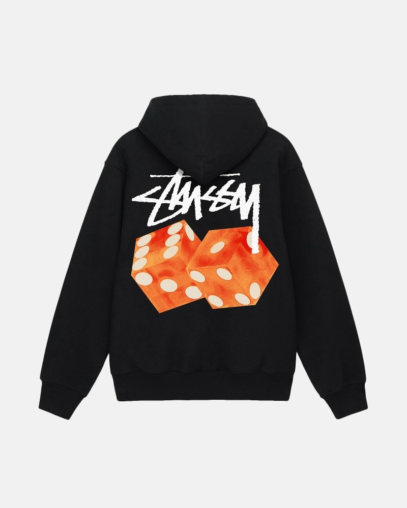 Stussy Diced Out Men\'s Hoodies Black | IL0000034