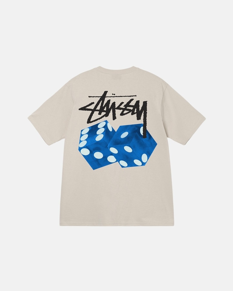 Stussy Diced Out Men\'s T Shirts Beige | IL0000160