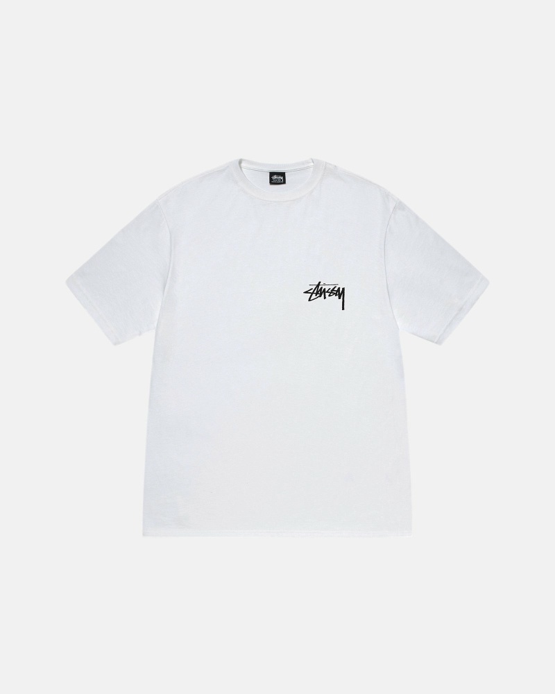 Stussy Diced Out Men's T Shirts White | IL0000159