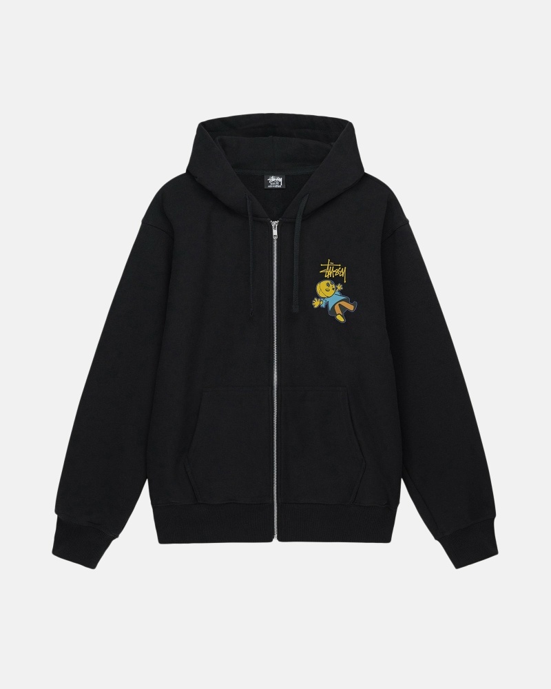 Stussy Dollie Zip Men's Hoodies Black | IL0000036