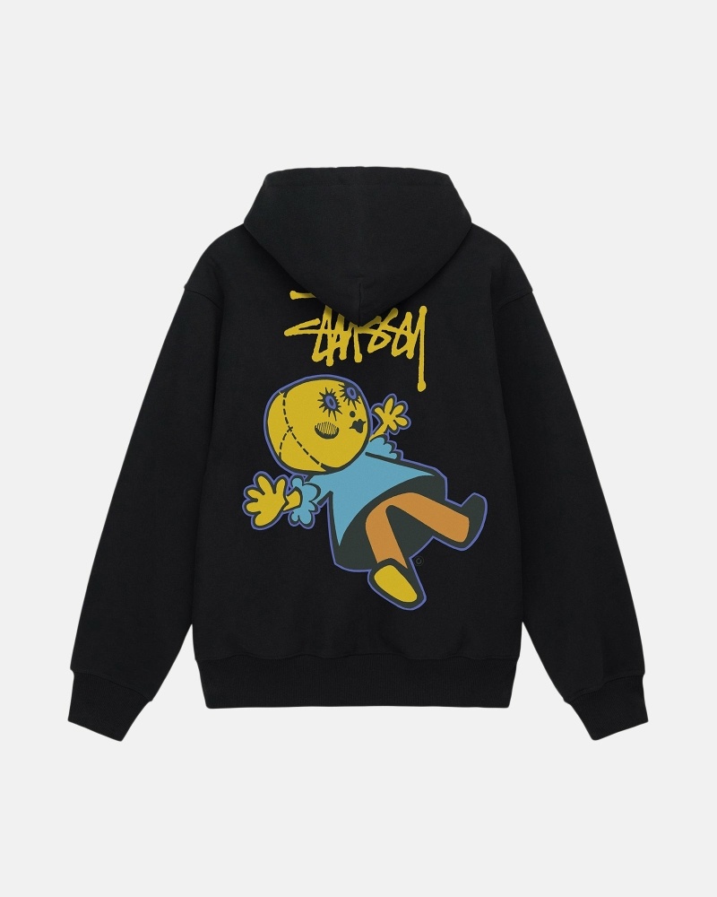 Stussy Dollie Zip Men\'s Hoodies Black | IL0000036