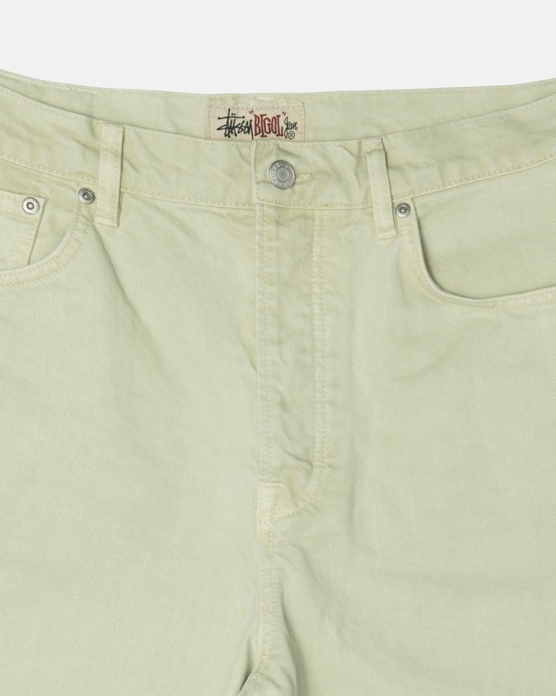 Stussy Double Dye Big 'Ol Men's Jeans Green | IL0000520