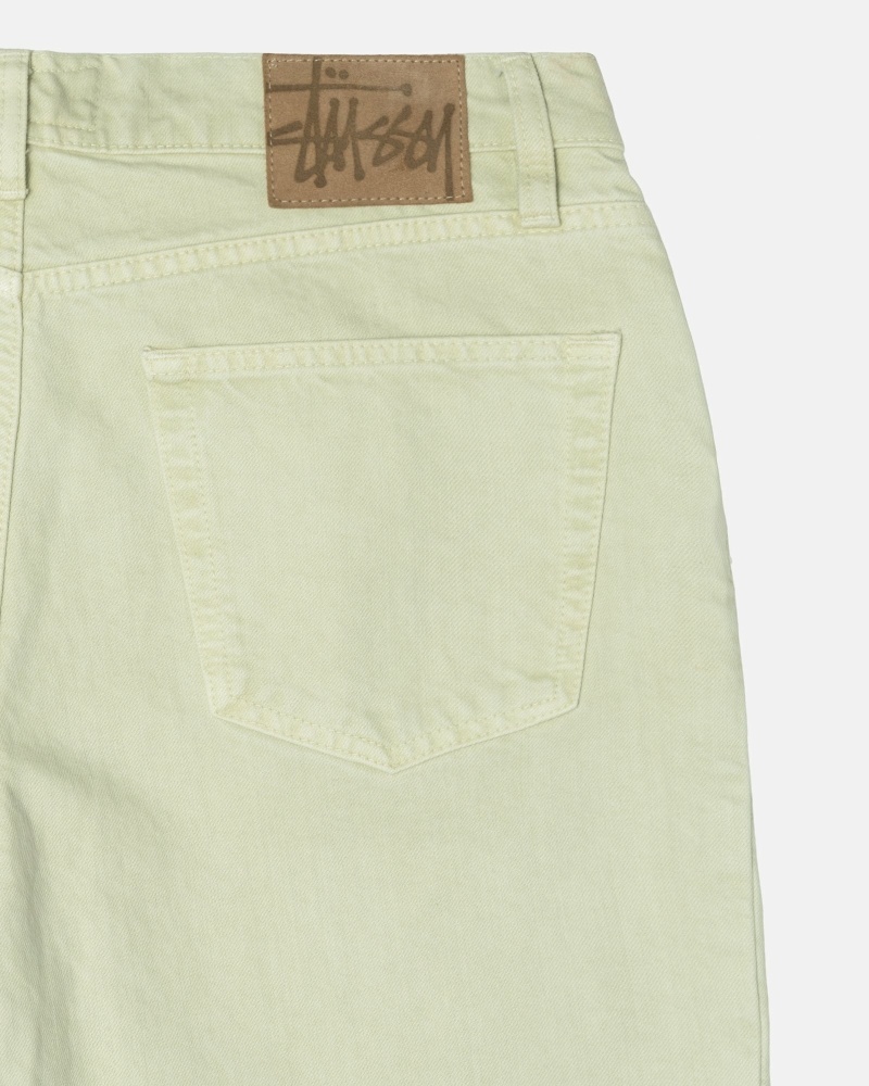 Stussy Double Dye Big 'Ol Men's Jeans Green | IL0000520