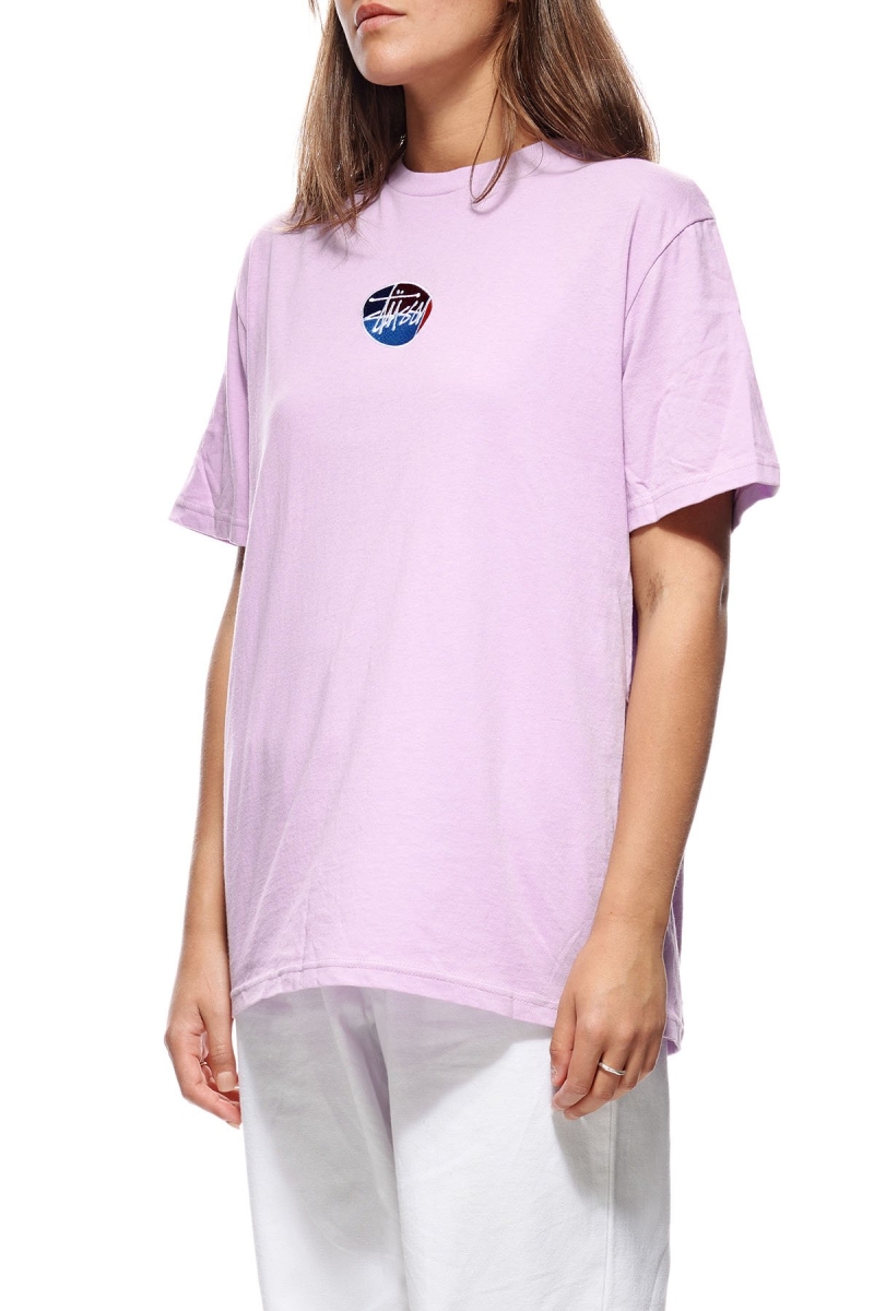 Stussy Emblem Boyfriend Women's T Shirts Red | IL0000164