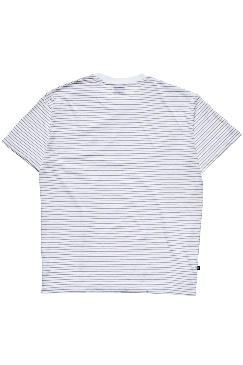 Stussy Emerald Stripe SS Men's T Shirts Brown | IL0000165