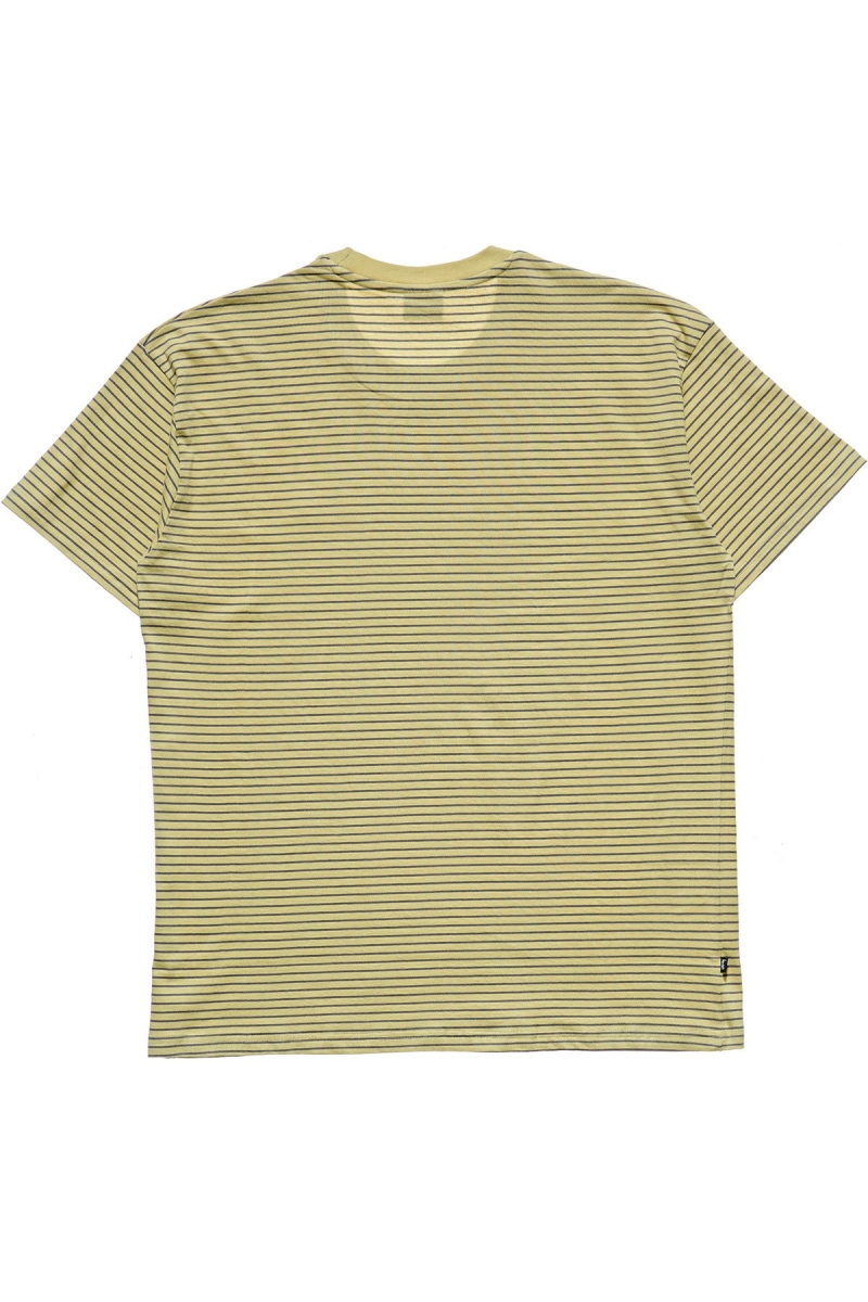 Stussy Emerald Stripe SS Men's T Shirts Green | IL0000166