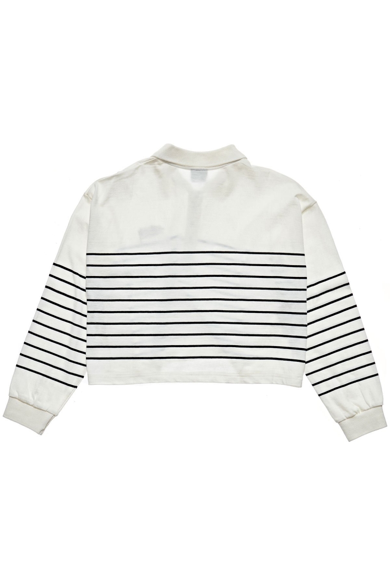 Stussy Emerson Stripe Rugby Women's Shirts White | IL0000306