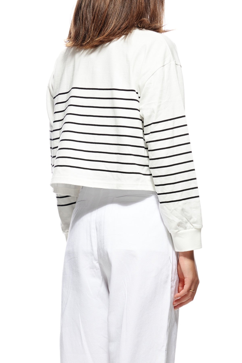 Stussy Emerson Stripe Rugby Women's Shirts White | IL0000306