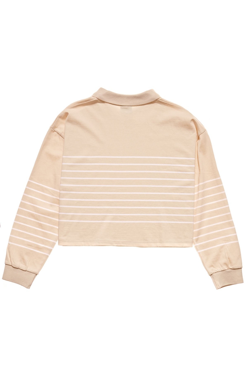 Stussy Emerson Stripe Rugby Women's Shirts Orange | IL0000307