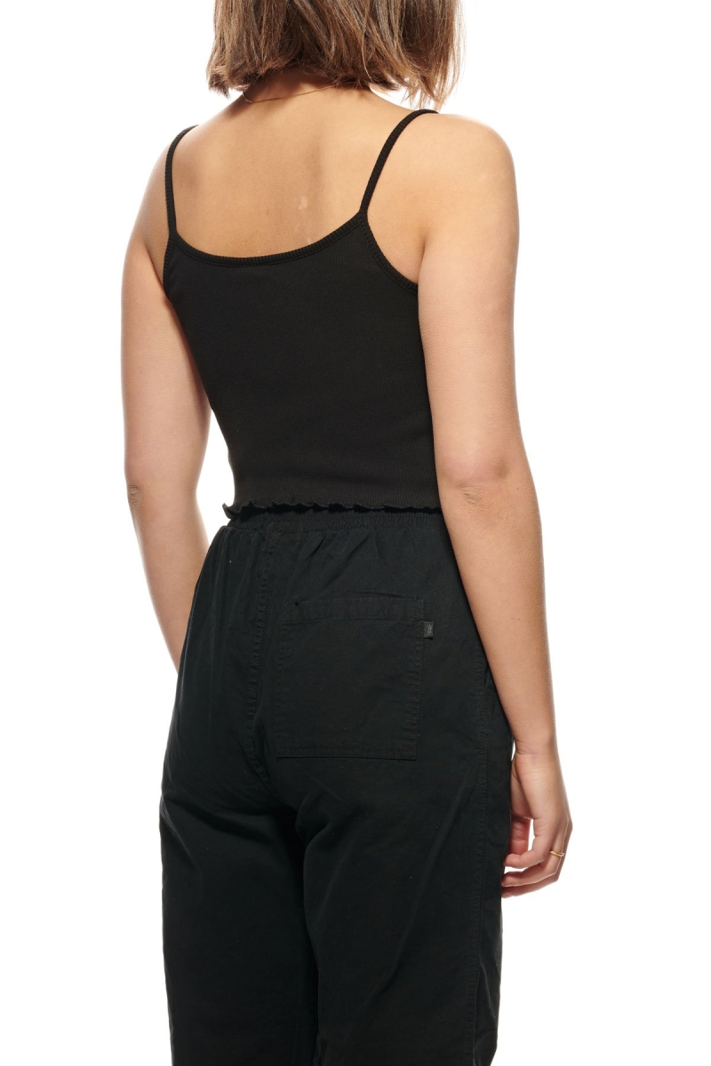 Stussy Fairmont Fluted Women's Singlets Black | IL0000715