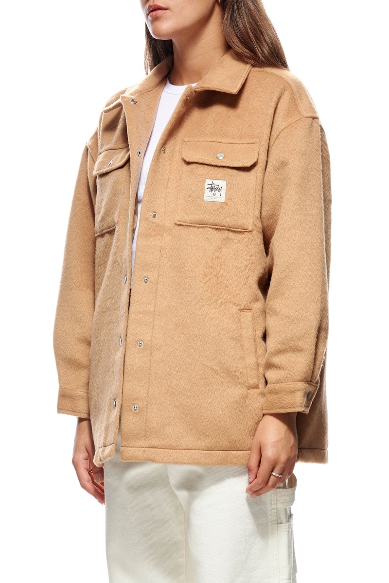 Stussy Fields Worker Women's Jackets Brown | IL0000337