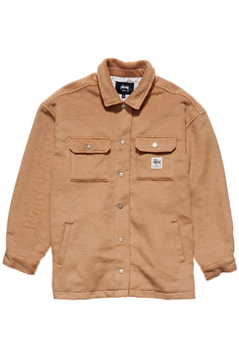 Stussy Fields Worker Women\'s Jackets Brown | IL0000337