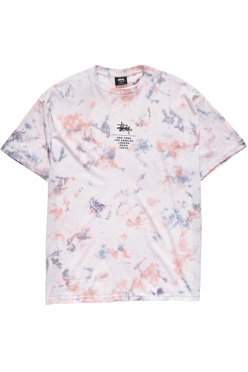 Stussy Florida TD Relaxed Women\'s T Shirts Pink | IL0000169