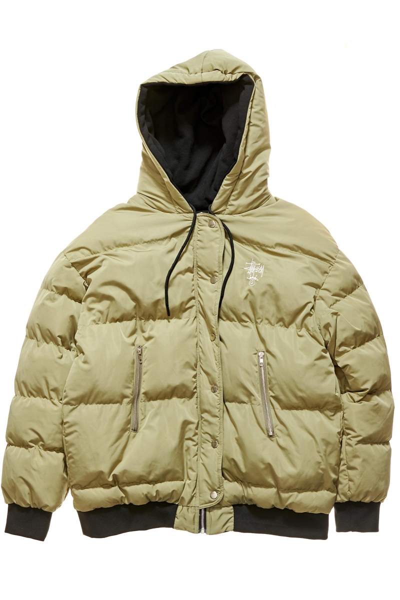 Stussy Fowler Reversible Puffa Women's Jackets Black | IL0000339