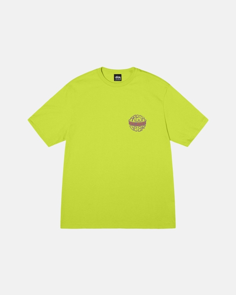 Stussy Fresh Gear Men's T Shirts Light Green | IL0000171