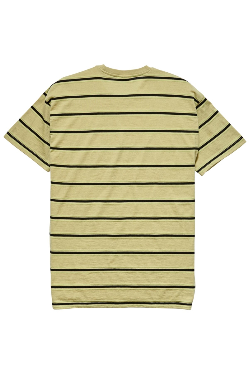 Stussy Glow Stripe SS Men's T Shirts Brown | IL0000172