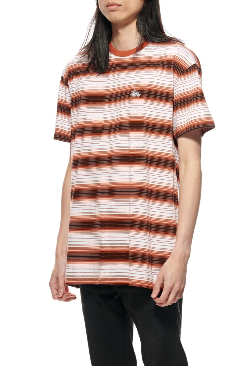 Stussy Gradient Graffiti YD SS Men's T Shirts Brown | IL0000173