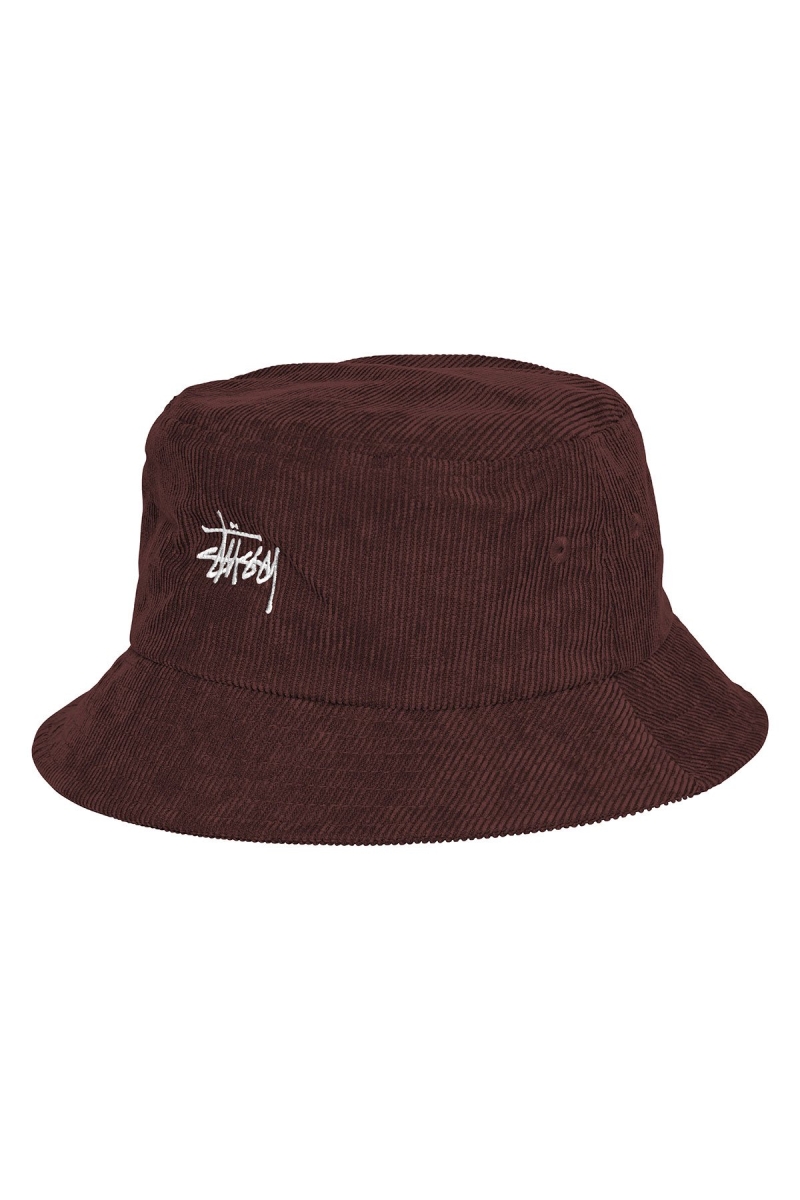 Stussy Graffiti Cord Bucket Women\'s Hats Red | IL0000444