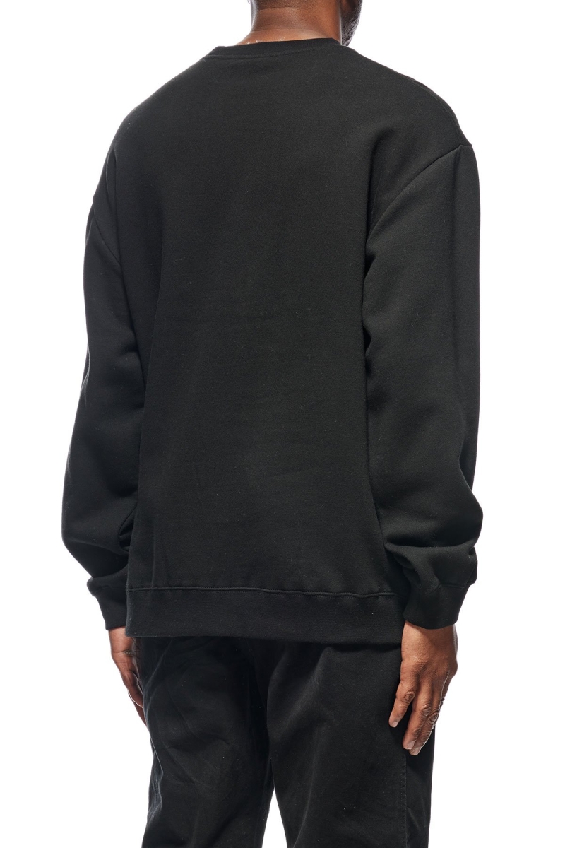 Stussy Graffiti Crew Men's Sweaters Black | IL0000835