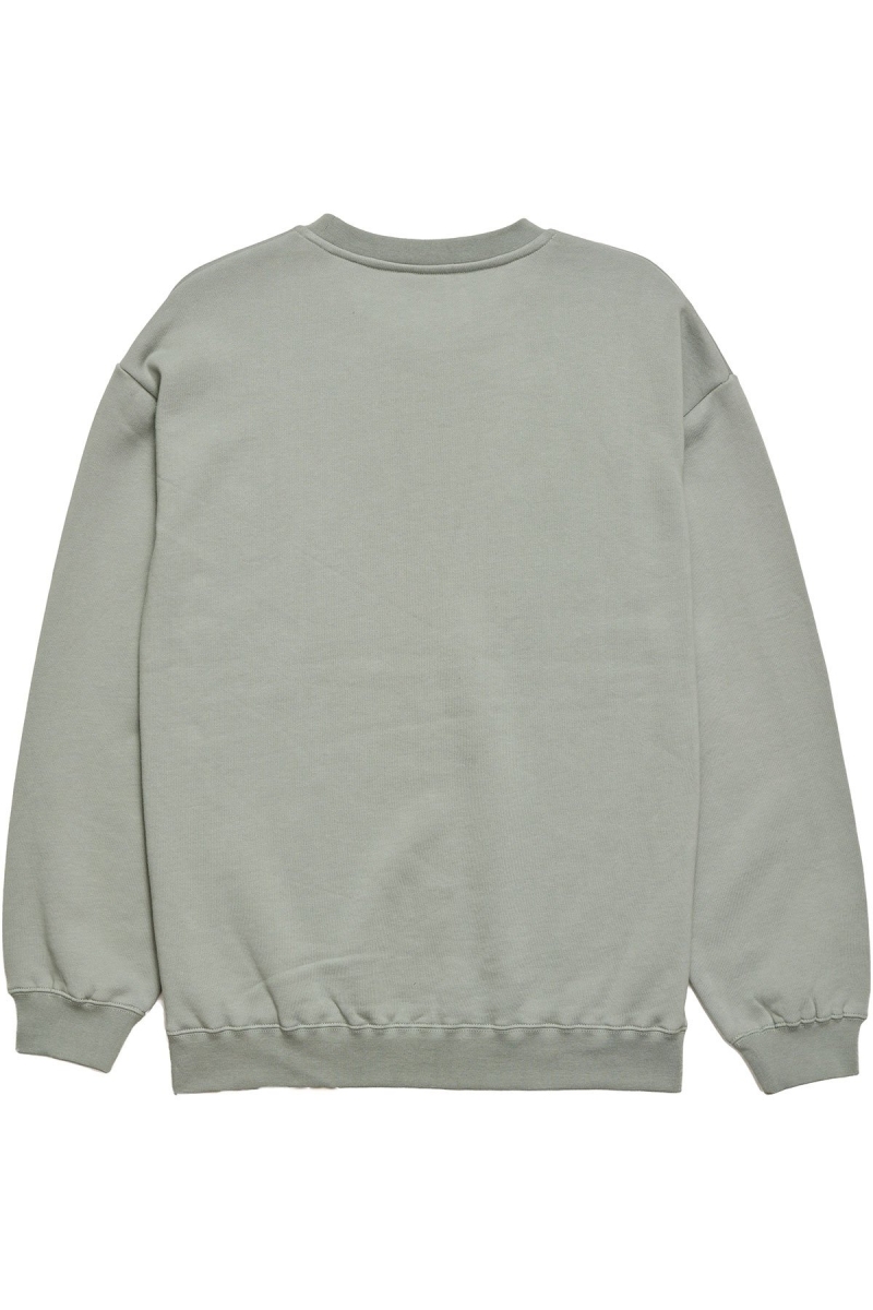 Stussy Graffiti Crew Men's Sweaters Green | IL0000837