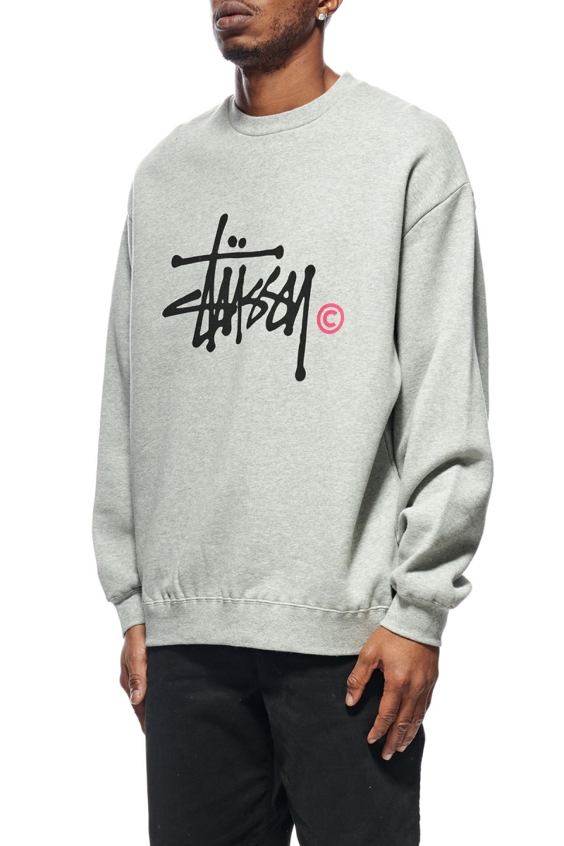 Stussy Graffiti Crew Men's Sweaters White | IL0000836