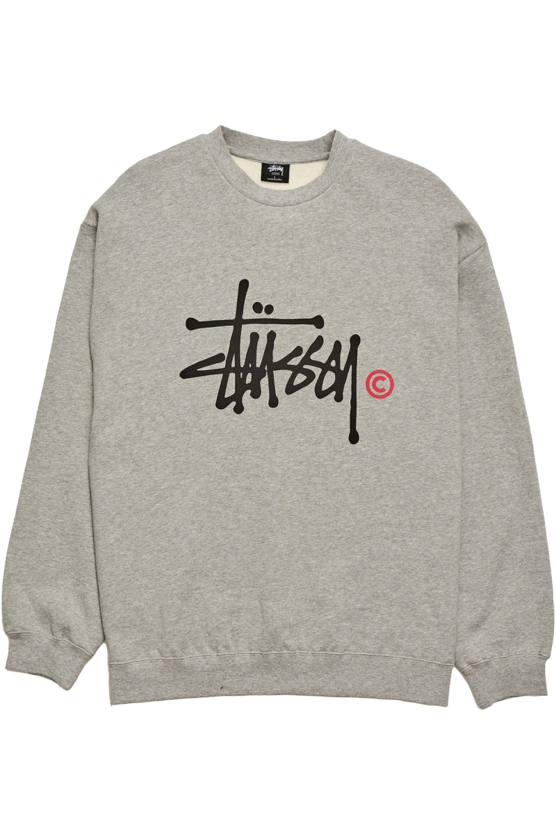 Stussy Graffiti Crew Men\'s Sweaters White | IL0000836