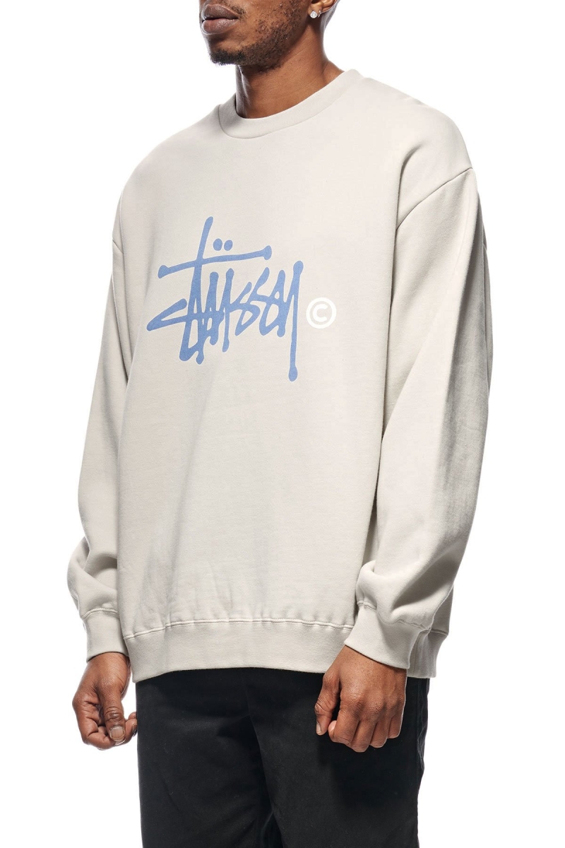 Stussy Graffiti Crew Men's Sweaters White | IL0000838