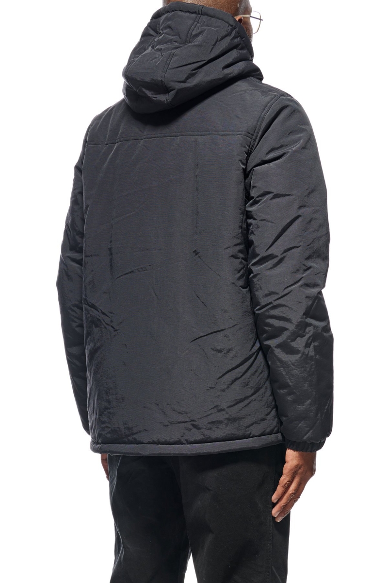 Stussy Graffiti Hooded Spray Men's Jackets Black | IL0000340