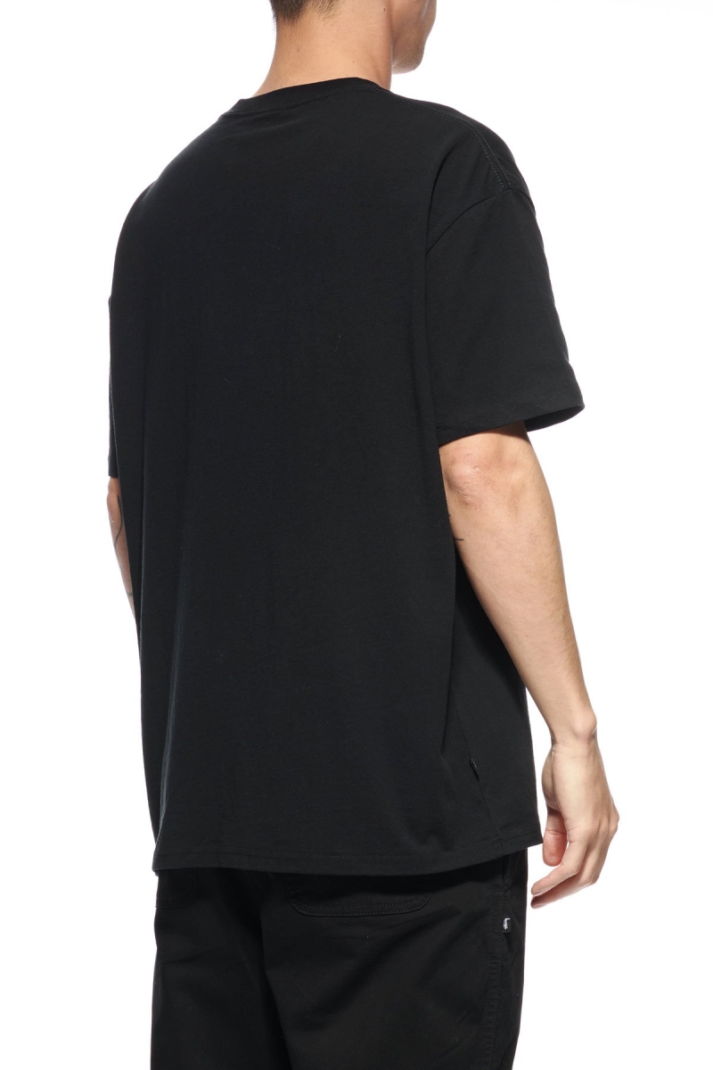 Stussy Graffiti Label SS Men's T Shirts Black | IL0000178