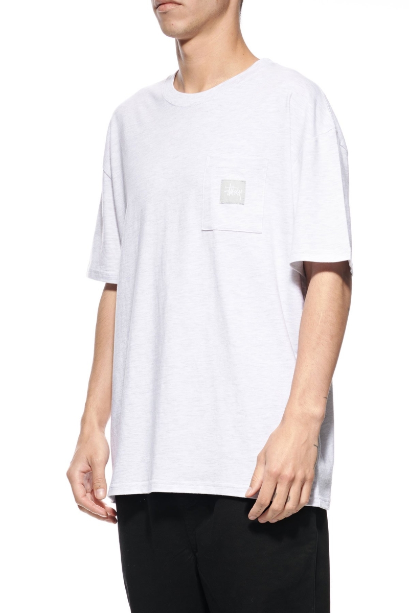 Stussy Graffiti Label SS Men's T Shirts White | IL0000180