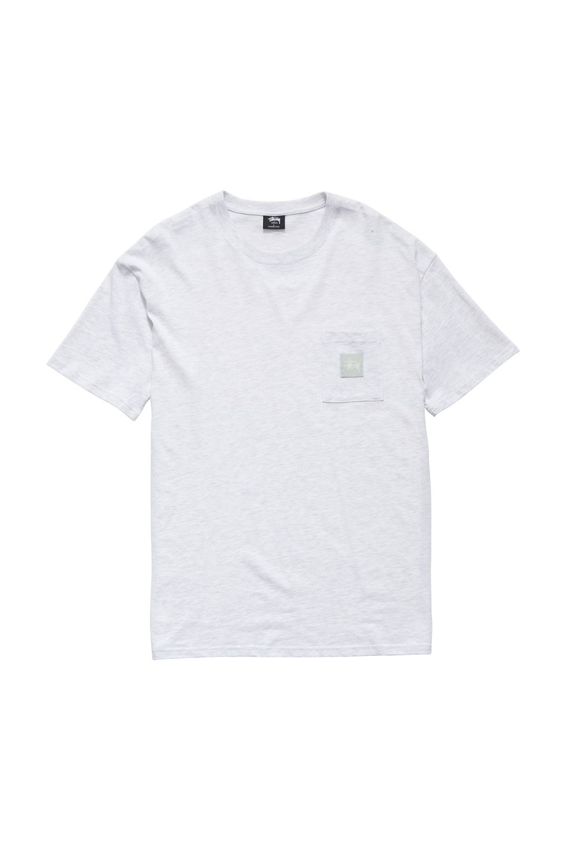 Stussy Graffiti Label SS Men\'s T Shirts White | IL0000180